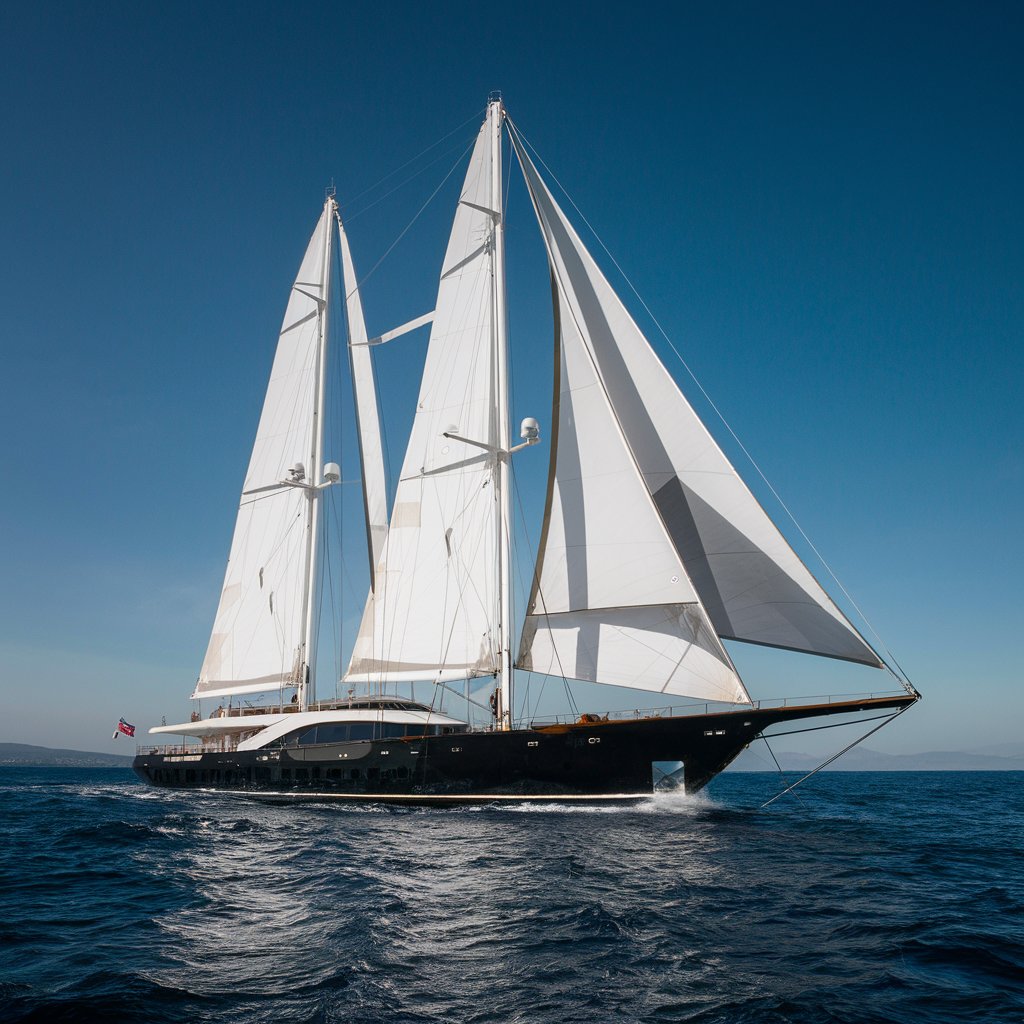 Huge Sail yacht