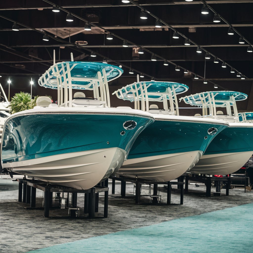 Center Consoles at a Boat Show