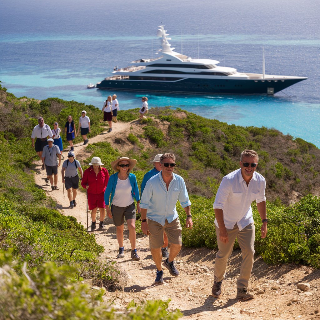 Group Hike on themed charter