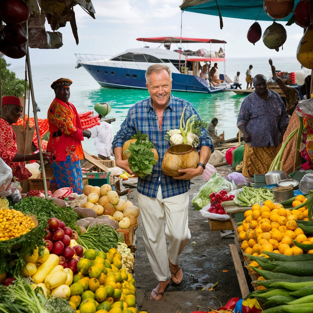 A yacht owner shopping