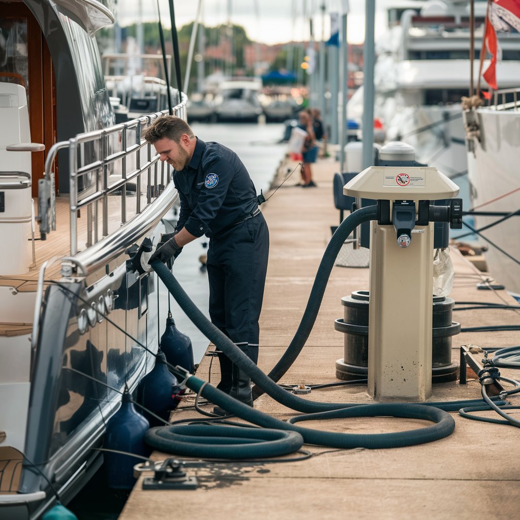 Sewage Pumpout System in a marina