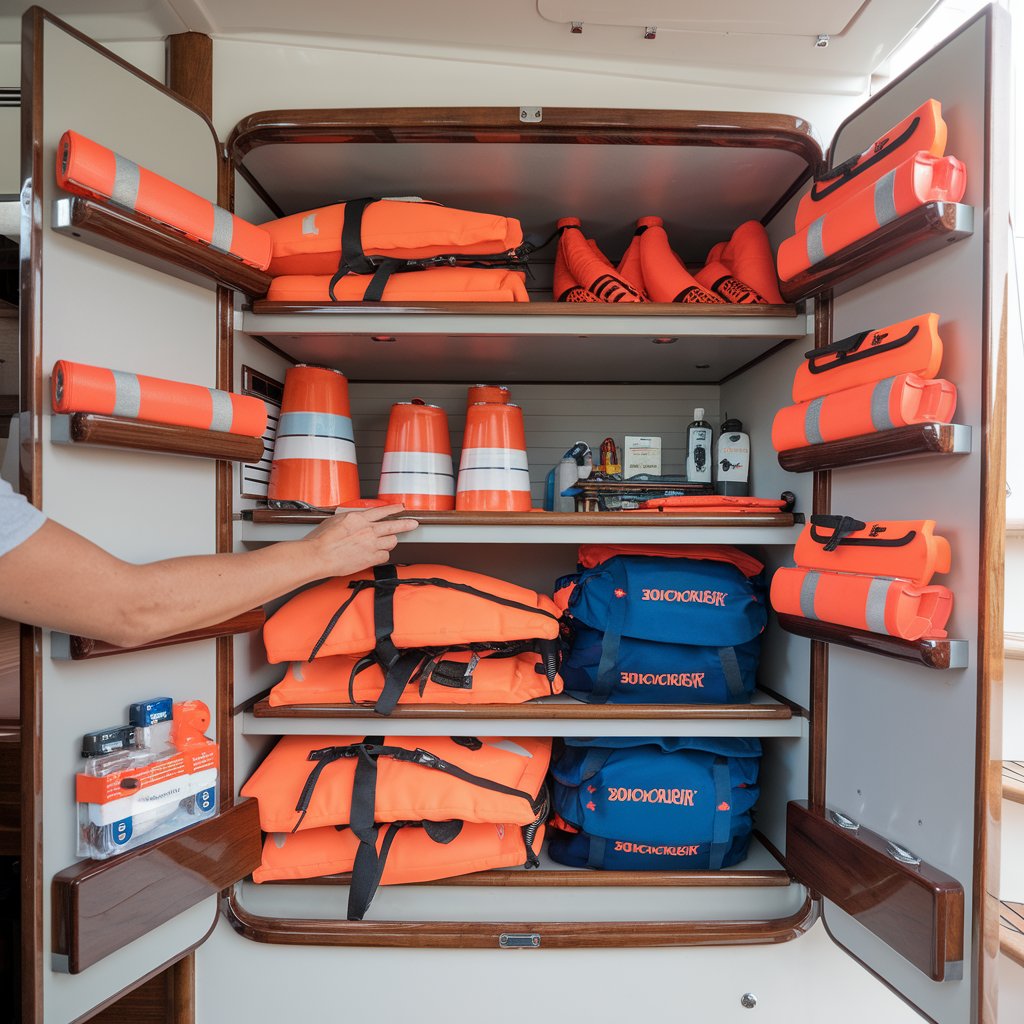 A Yacht's Clean Storage Compartment