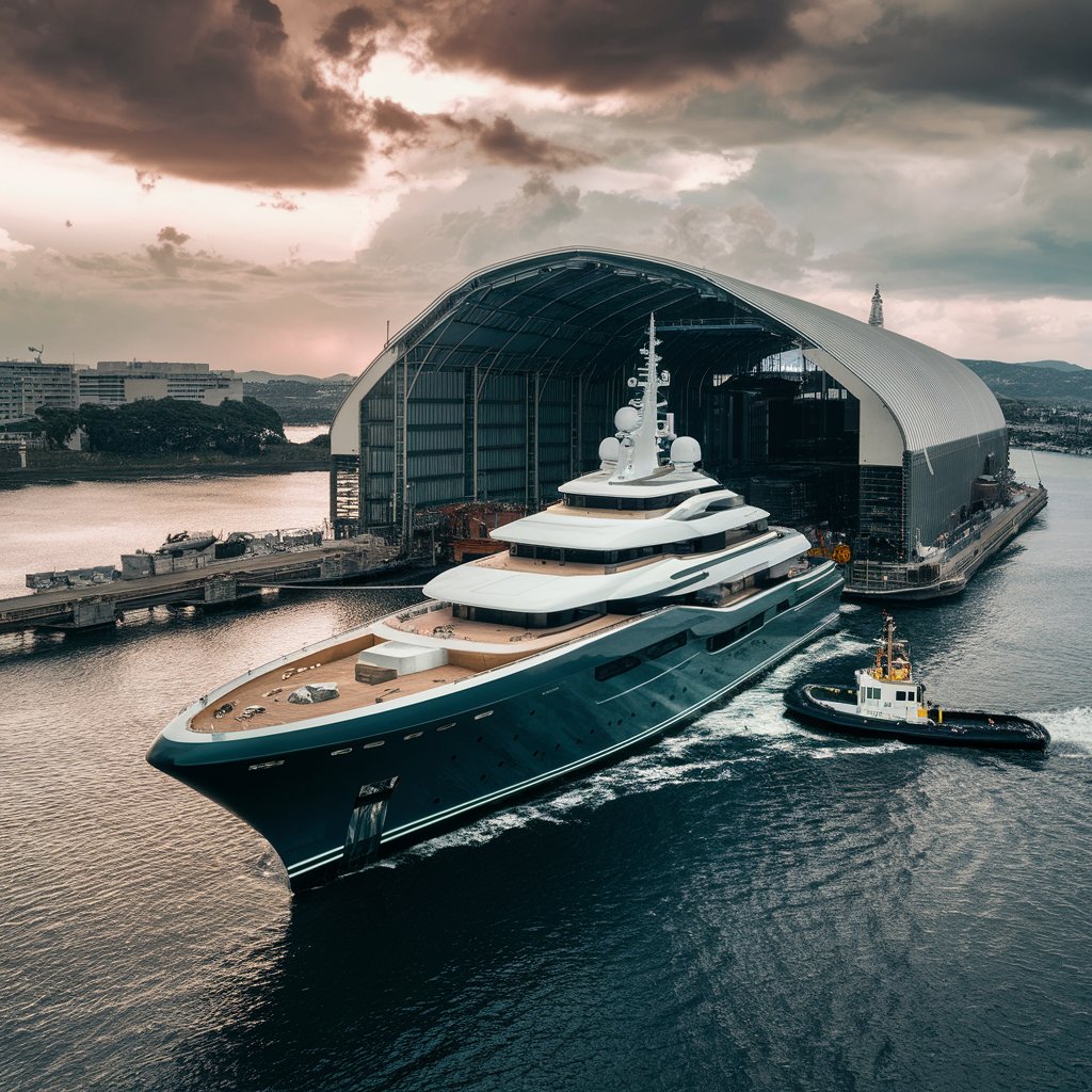 New Yacht Launch from Shipyard