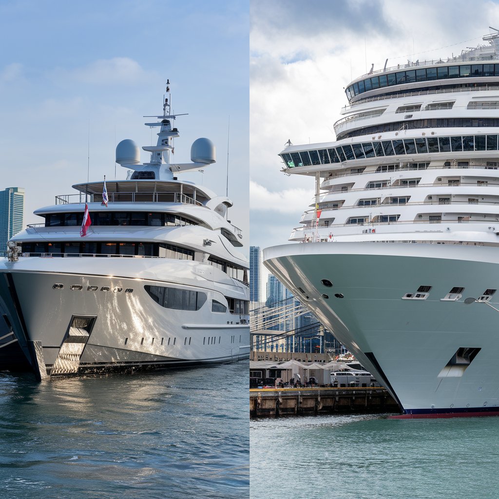 Yacht vs Cruise Ship