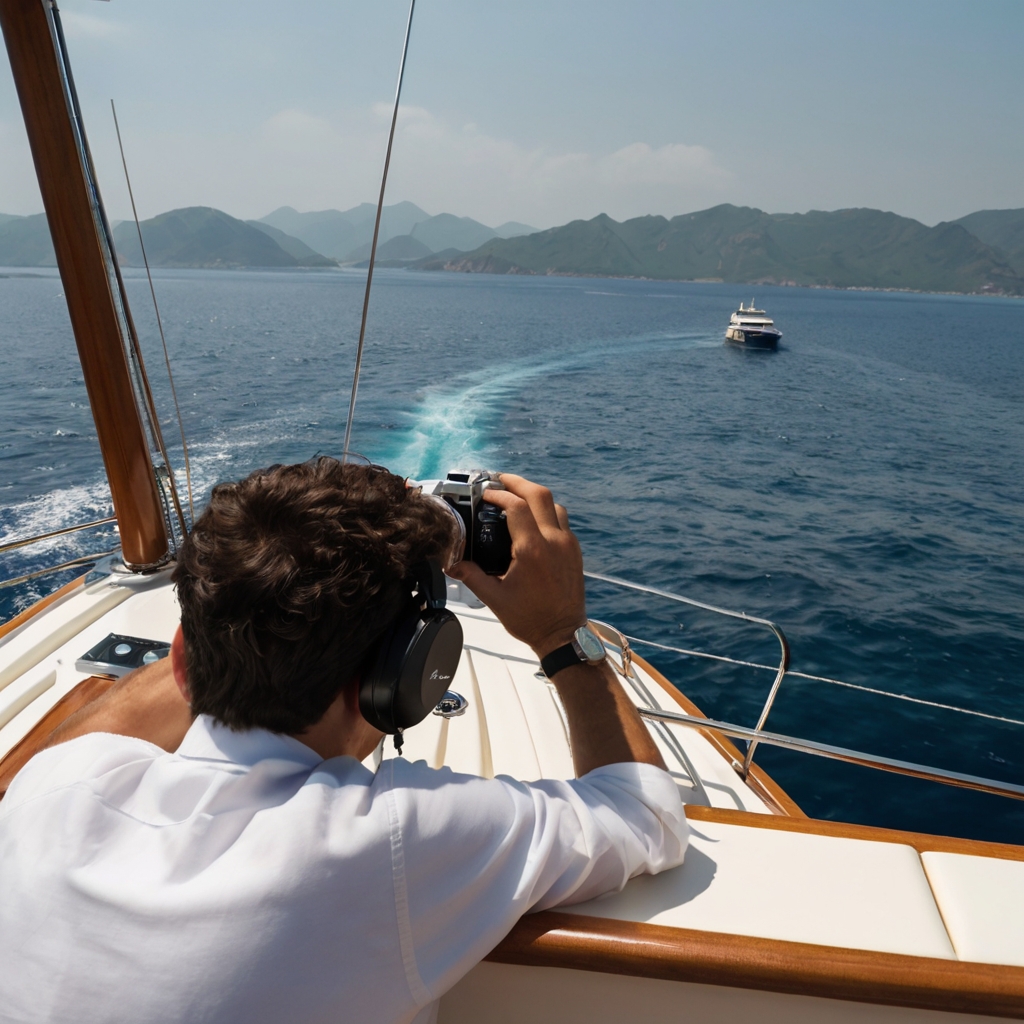 Photo from the bow of yacht