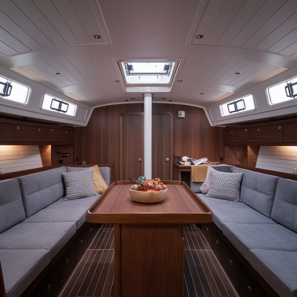 A Tidy Minimalist Yacht Interior